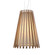 Slatted One Light Pendant in American Walnut (486|103618)