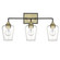 Gladys Three Light Vanity in Antique Brass and Black (106|IN40082BK)