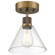 Port Nine Martini LED Semi Flush Mount in Antique Brushed Brass (18|63146LEDDLPABBCLR)