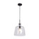 Clear LED Pendant in Black (18|50938LEDDLPBLCLR)