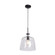 Clear One Light Pendant in Black (18|50938BLCLR)