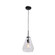 Clear Geo LED Pendant in Black (18|50937LEDDLPBLCLR)