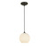 Japanese Lantern One Light Pendant in Oil Rubbed Bronze (18|280851CORBWHTLN)