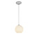 Japanese Lantern One Light Pendant in Brushed Steel (18|280851CBSWHTLN)
