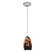 Champagne One Light Pendant in Brushed Steel (18|280121CBSICA)