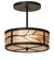 Branches Two Light Semi-Flushmount in Black Satin Wrought Iron (57|258280)