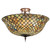 Tiffany Fishscale Three Light Flush Mount in Mahogany Bronze (57|256191)