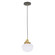 Uno One Light Pendant in Architectural Bronze w/Brushed Brass (518|PEB4135191C16)