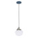 Uno One Light Pendant in Navy w/Brushed Nickel (518|PEB4135096C16)