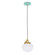 Uno One Light Pendant in Sea Green w/Brushed Brass (518|PEB4134891C26)