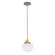Uno One Light Pendant in Slate Gray w/Brushed Brass (518|PEB4134091C16)