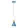 Uno One Light Pendant in Light Blue w/Brushed Brass (518|PEB4055491C25)