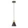 Uno One Light Pendant in Architectural Bronze w/Brushed Brass (518|PEB4055191C16)