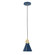 Uno One Light Pendant in Navy w/Brushed Brass (518|PEB4055091C16)