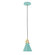 Uno One Light Pendant in Sea Green w/Brushed Brass (518|PEB4054891C16)