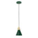 Uno One Light Pendant in Forest Green w/Brushed Brass (518|PEB4054291C25)