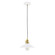 Uno One Light Pendant in White w/Brushed Brass (518|PEB4044491C26)