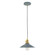 Uno One Light Pendant in Slate Gray w/Brushed Brass (518|PEB4044091C25)