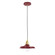 Uno One Light Pendant in Barn Red w/Brushed Brass (518|PEB4015591C16)