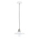 Uno One Light Pendant in White w/Brushed Nickel (518|PEB4014496C26)