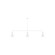 Flare Three Light Linear Pendant in White (518|MSN43644)