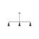 Flare Three Light Linear Pendant in Black (518|MSN43641)
