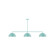 Arcade Three Light Linear Pendant in Sea Green (518|MSN432G1548)