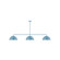 Arcade Three Light Linear Pendant in Light Blue (518|MSN43254)