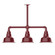 Warehouse Three Light Pendant in Barn Red (518|MSK18055T36G06)