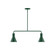 Flare Two Light Linear Pendant in Forest Green (518|MSG43642)