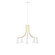 J-Series Five Light Chandelier in White with Brushed Brass (518|CHN4364491)