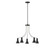 J-Series Five Light Chandelier in Black with Brushed Nickel (518|CHN4364196)