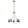 J-Series Five Light Chandelier in Black with Brushed Brass (518|CHN4364191)