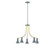 J-Series Five Light Chandelier in Slate Gray with Brushed Brass (518|CHN4364091)