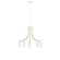 J-Series Five Light Chandelier in White with Brushed Brass (518|CHN4184491)