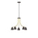J-Series Five Light Chandelier in Architectural Bronze with Brushed Brass (518|CHN4175191)