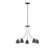 J-Series Five Light Chandelier in Architectural Bronze with Brushed Nickel (518|CHN4175196)