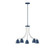 J-Series Five Light Chandelier in Navy with Brushed Nickel (518|CHN4175096)