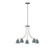 J-Series Five Light Chandelier in Slate Gray with Brushed Nickel (518|CHN4174096)