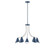 J-Series Five Light Chandelier in Navy with Brushed Nickel (518|CHN4155096)