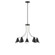 J-Series Five Light Chandelier in Black with Brushed Nickel (518|CHN4154196)