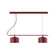 Axis Two Light Linear Chandelier in Barn Red (518|CHE41955C27)