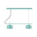 Axis Two Light Linear Chandelier in Sea Green (518|CHE41948C27)