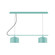 Axis Two Light Linear Chandelier in Sea Green (518|CHE41948C21)