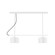 Axis Two Light Linear Chandelier in White (518|CHE41944C26)
