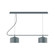 Axis Two Light Linear Chandelier in Slate Gray (518|CHE41940C26)