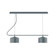 Axis Two Light Linear Chandelier in Slate Gray (518|CHE41940C23)