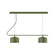 Axis Two Light Linear Chandelier in Fern Green (518|CHE41922C04)