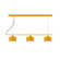 Axis Three Light Linear Chandelier in Bright Yellow (518|CHD41921C22)