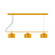 Axis Three Light Linear Chandelier in Bright Yellow (518|CHD41921C02)